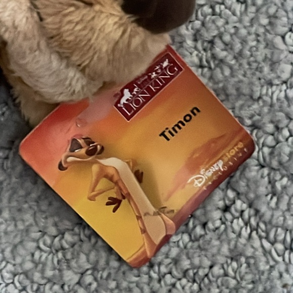 2003 Disney Store Exclusive Timon Lion King 8” Mini Bean Bag Plush Toy 00’s - Picture 4 of 5